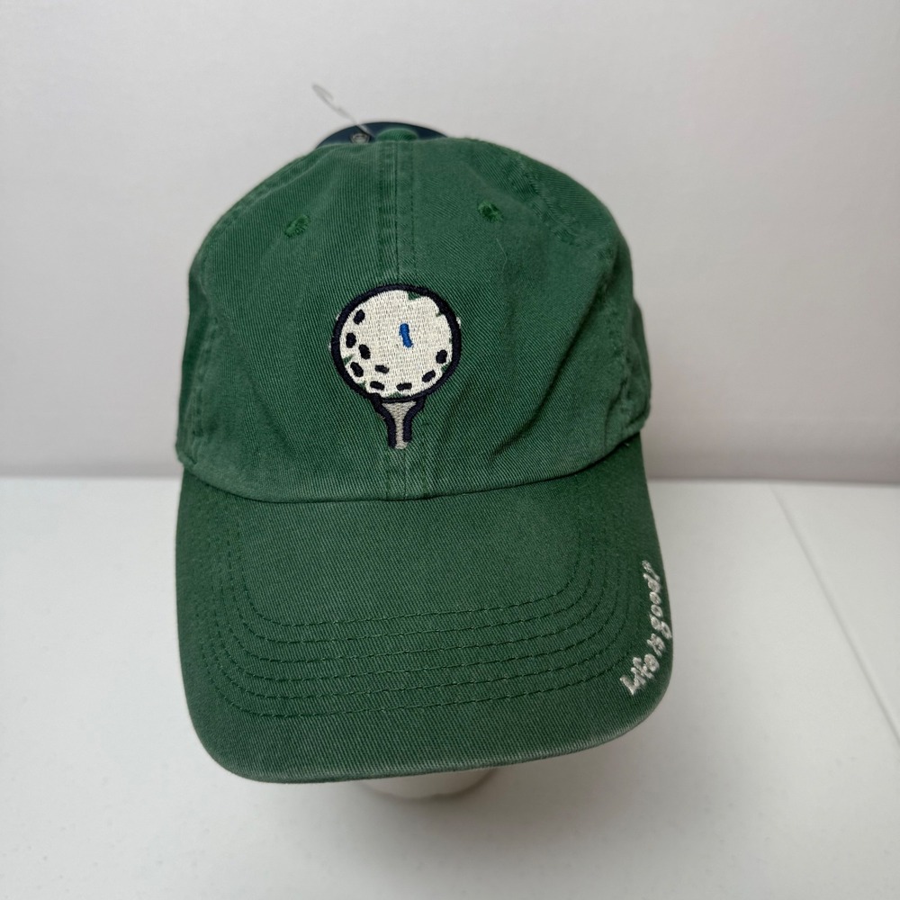 Life is Good NWT Woody Green Golf Cotton Baseball Chill Cap